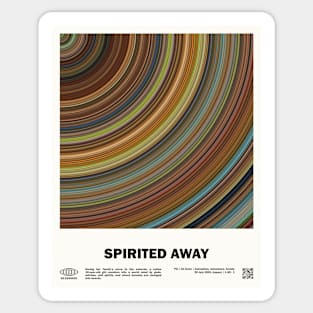 minimal_S. Away Abstract Circular Art Movie Sticker